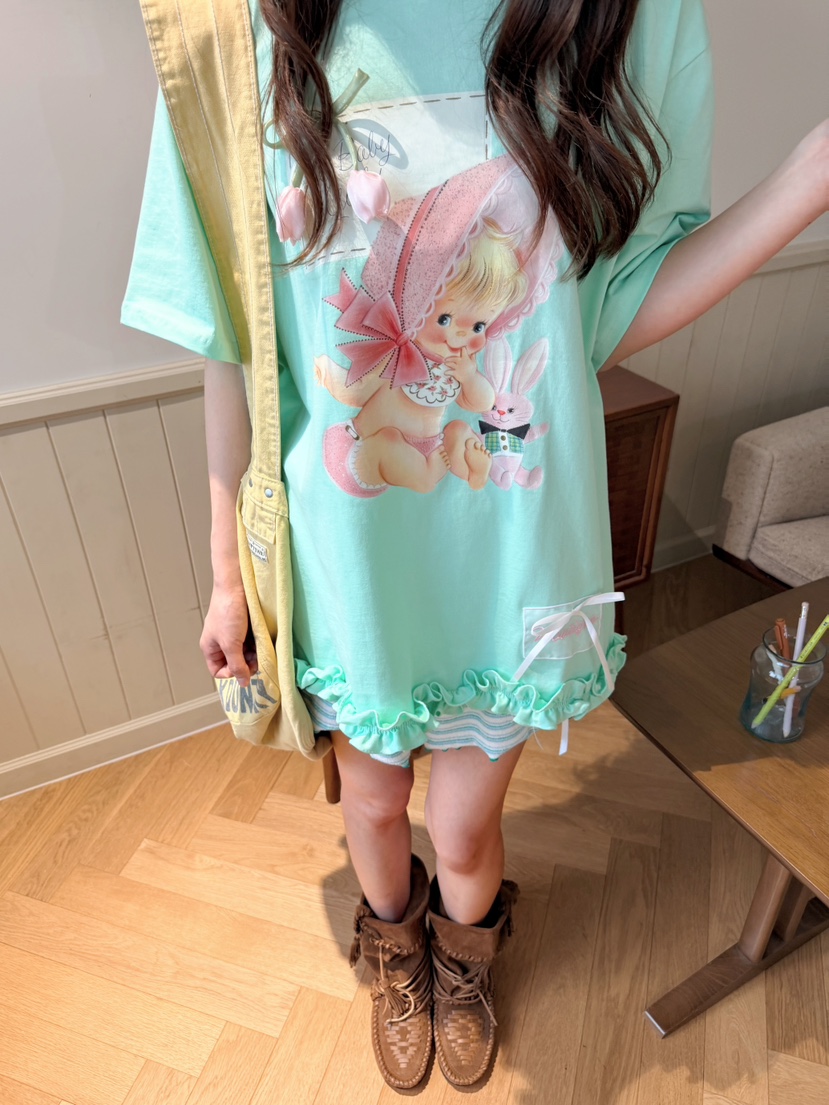 BOUTIQUE-L韓國東大門代購女裝新品時尚人氣熱賣26夏季T恤BOUTIQUE-LT恤