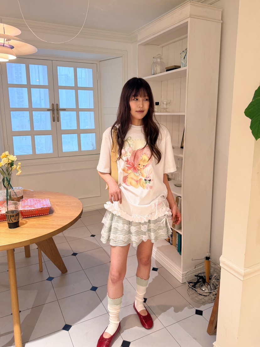 BOUTIQUE-L韓國東大門代購女裝新品時尚人氣熱賣26夏季T恤BOUTIQUE-LT恤圖色2