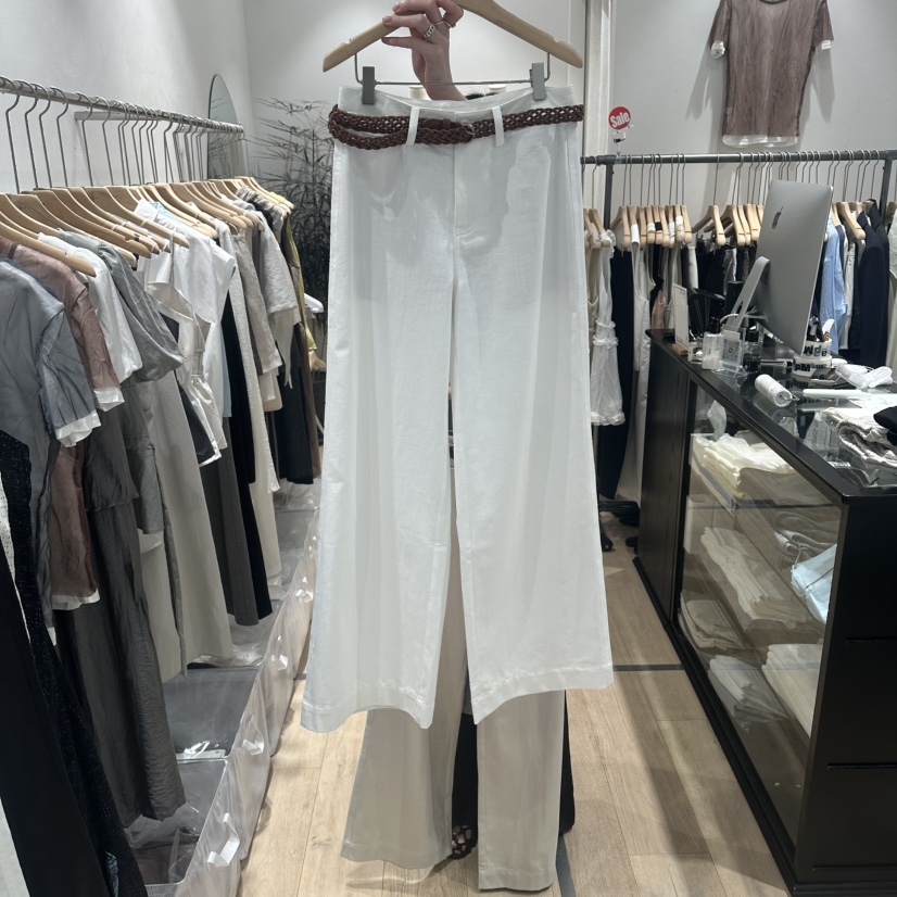DDAY韓國東大門代購女士新品時尚熱賣26夏季休閑褲含腰帶口袋DDAY休閑褲圖色1