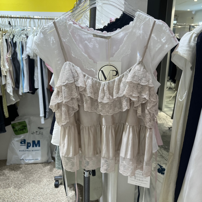 LE MASTERPLACE韓國東大門直郵女士新品人氣吊帶背心不含內搭蕾絲無袖Le masterpiece吊帶/背心圖色1