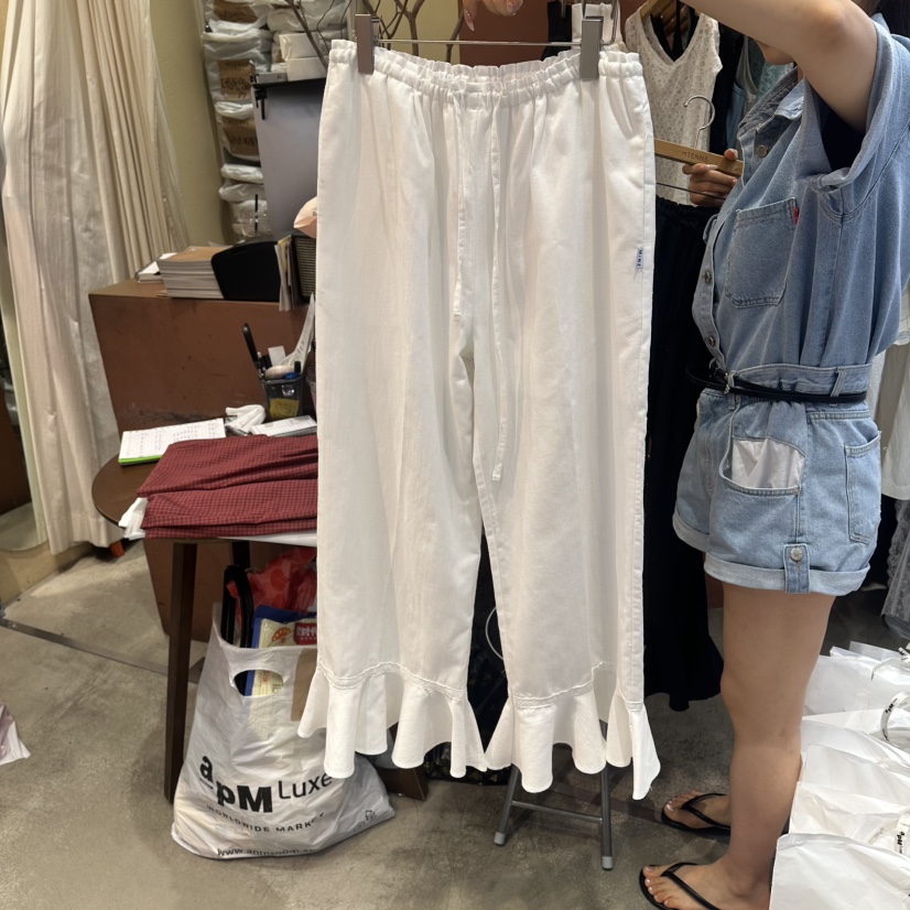 MIENNE東大門實拍韓國女士新品26夏季熱賣推薦休閑褲蕾絲MIENNE休閑褲圖色1
