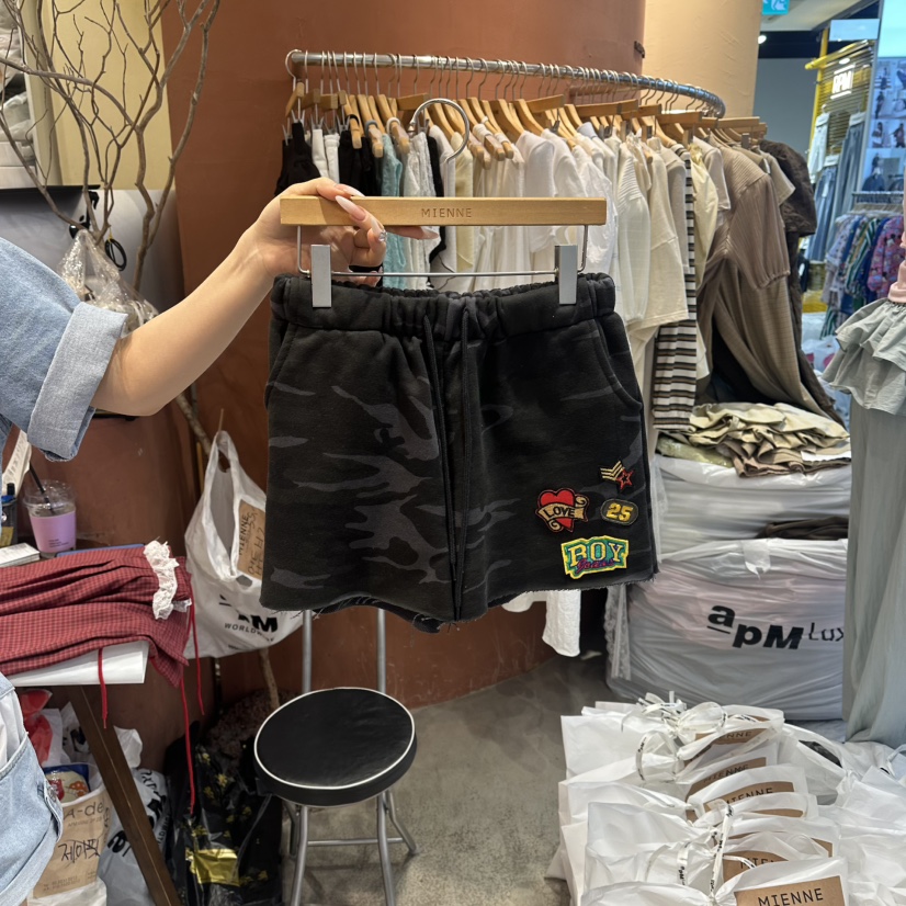 MIENNE韓國直郵女士新品推薦熱賣26夏季休閑人氣短褲迷彩MIENNE短褲圖色2