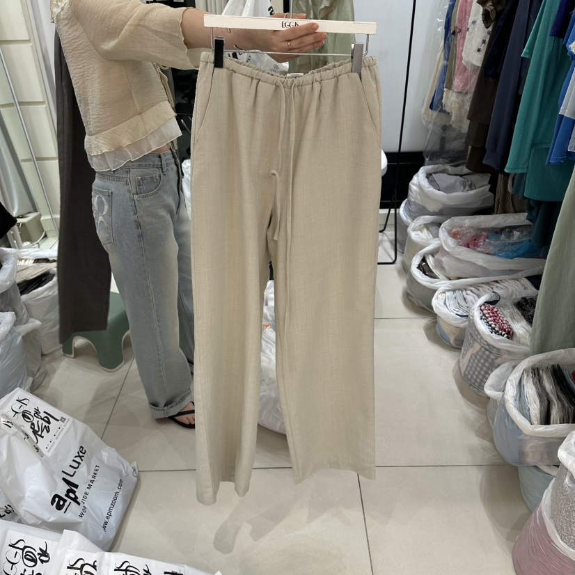 EGG IS韓國代購女裝新款熱賣時尚26夏季推薦人氣休閑休閑褲EGG IS休閑褲圖色1