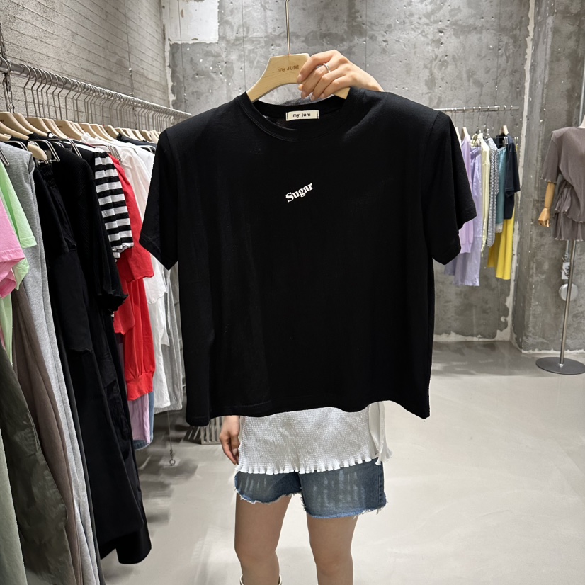 JUNI韓國直郵實拍女士新品26夏季推薦人氣時尚熱賣休閑T恤my juniT恤圖色4