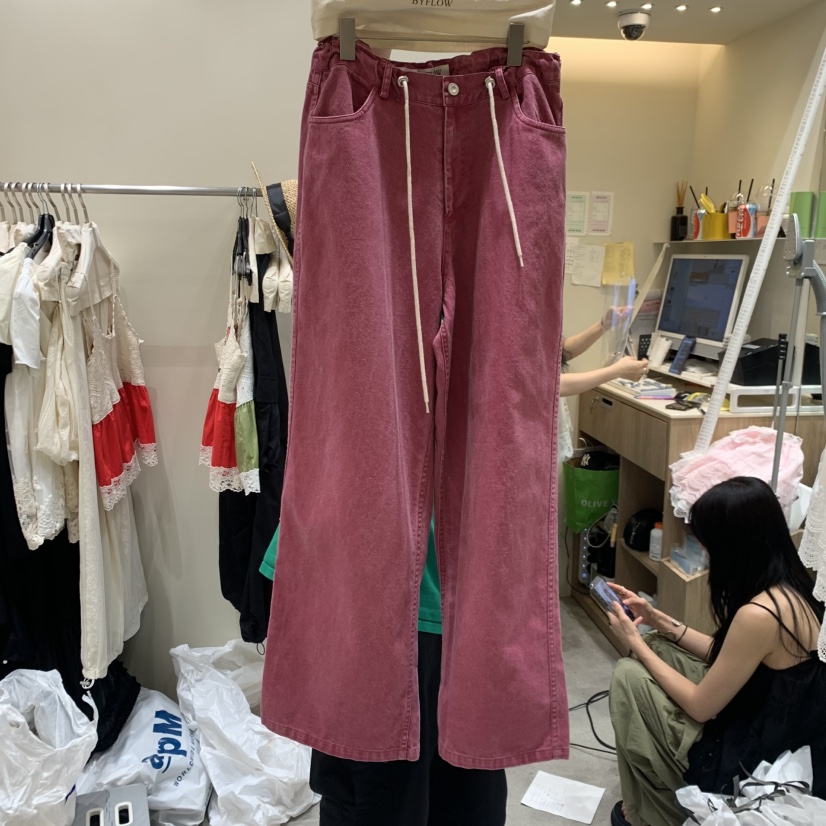 BY FLOW東大門實拍韓國女士新款休閑26夏季人氣推薦牛仔褲BY FLOW牛仔褲圖色1
