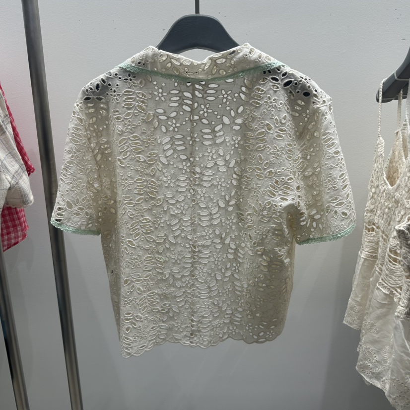TARABY MOTION韓國直郵女士新品熱賣時尚26夏季襯衫蕾絲衫TARABY MOTION襯衫/蕾絲衫