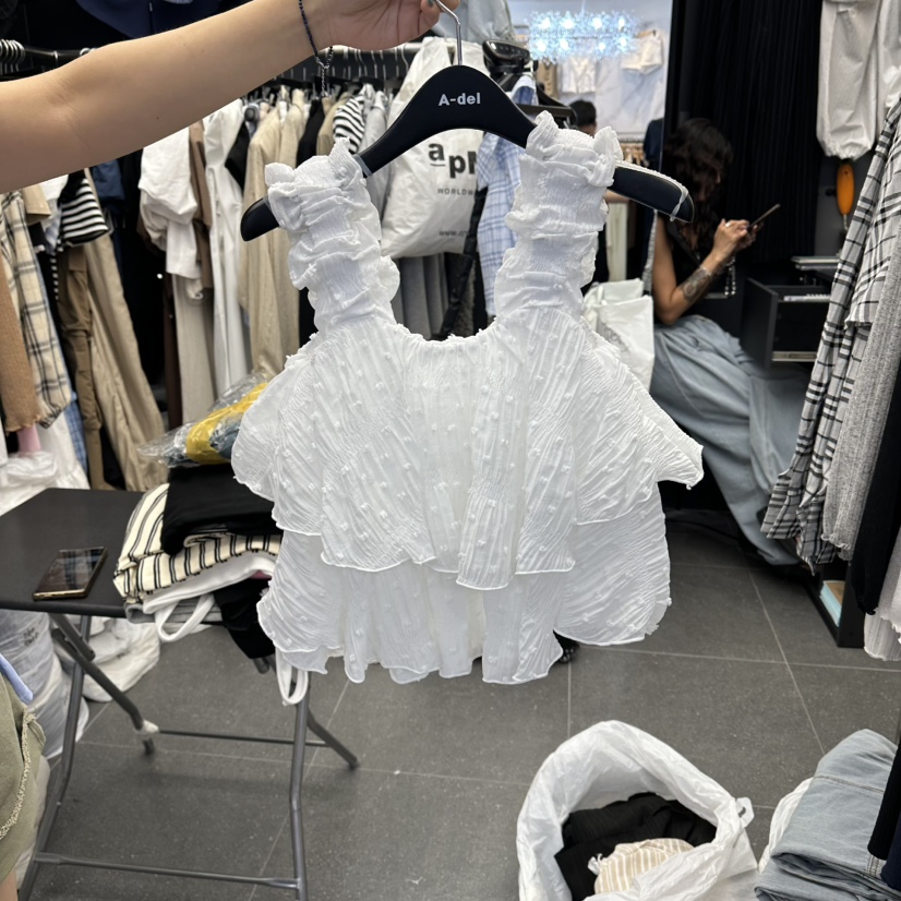 A-DEL韓國東大門代購女士新品休閑人氣時尚26夏季吊帶背心A-DEL吊帶/背心圖色1白色