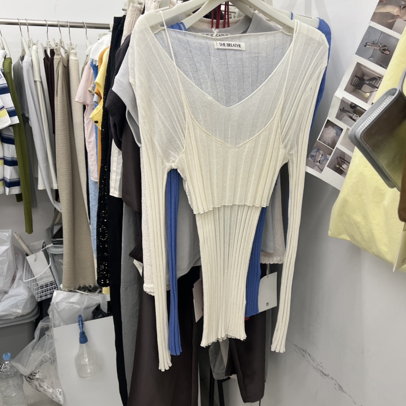 BREATHE韓國東大門代購女士新款休閑26夏季人氣套裝不含腰帶BREATHE套裝圖色2