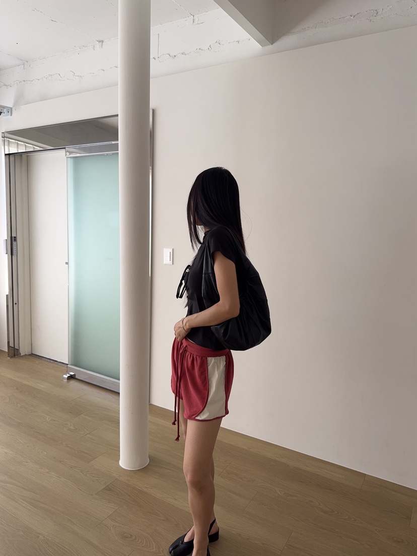 SUNDER MARKET東大門實拍女士新款人氣時尚推薦短褲撞色SUNDER MARKET短褲
