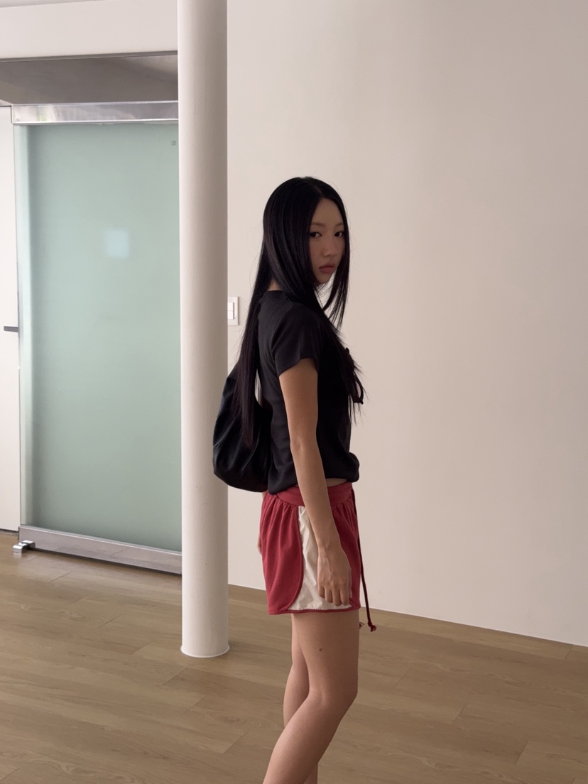 SUNDER MARKET東大門實拍女士新款人氣時尚推薦短褲撞色SUNDER MARKET短褲
