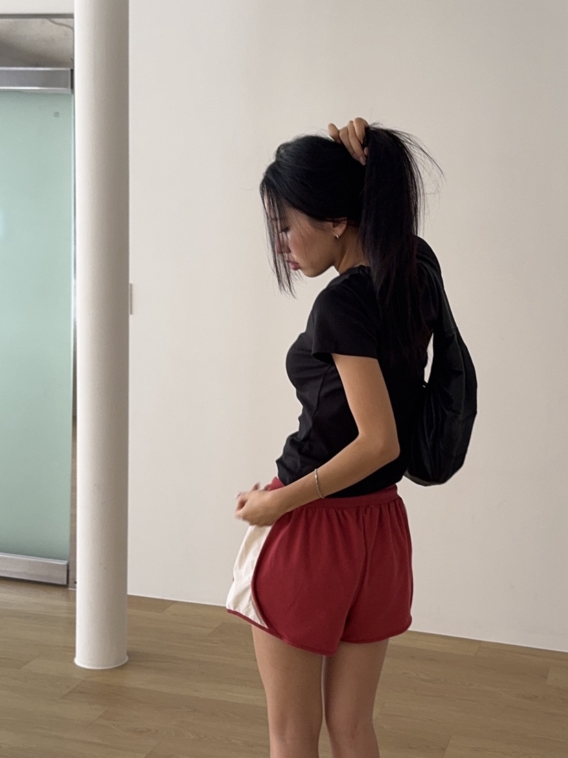 SUNDER MARKET東大門實拍女士新款人氣時尚推薦短褲撞色SUNDER MARKET短褲