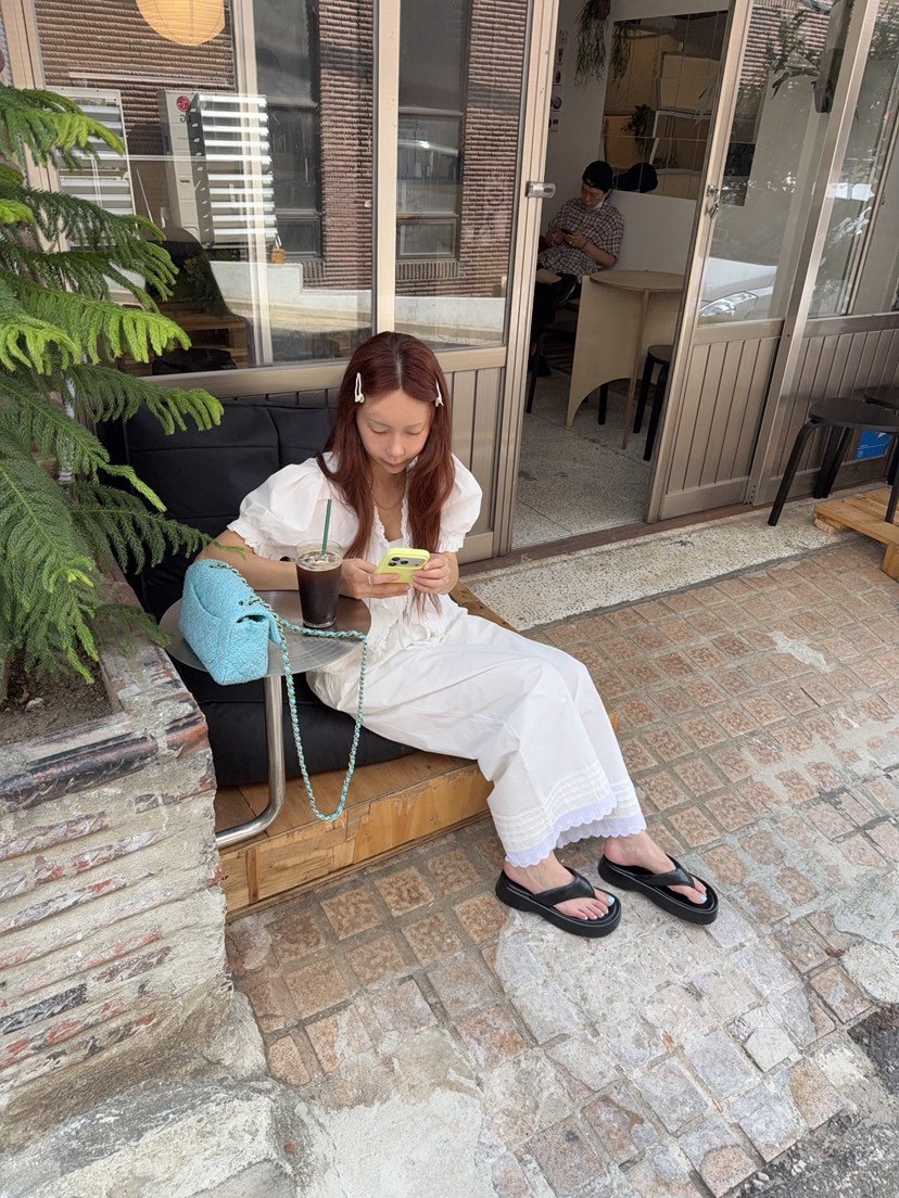 SUNDER MARKET東大門實拍女裝新款休閑26春夏休閑褲棉質褶邊SUNDER MARKET休閑褲