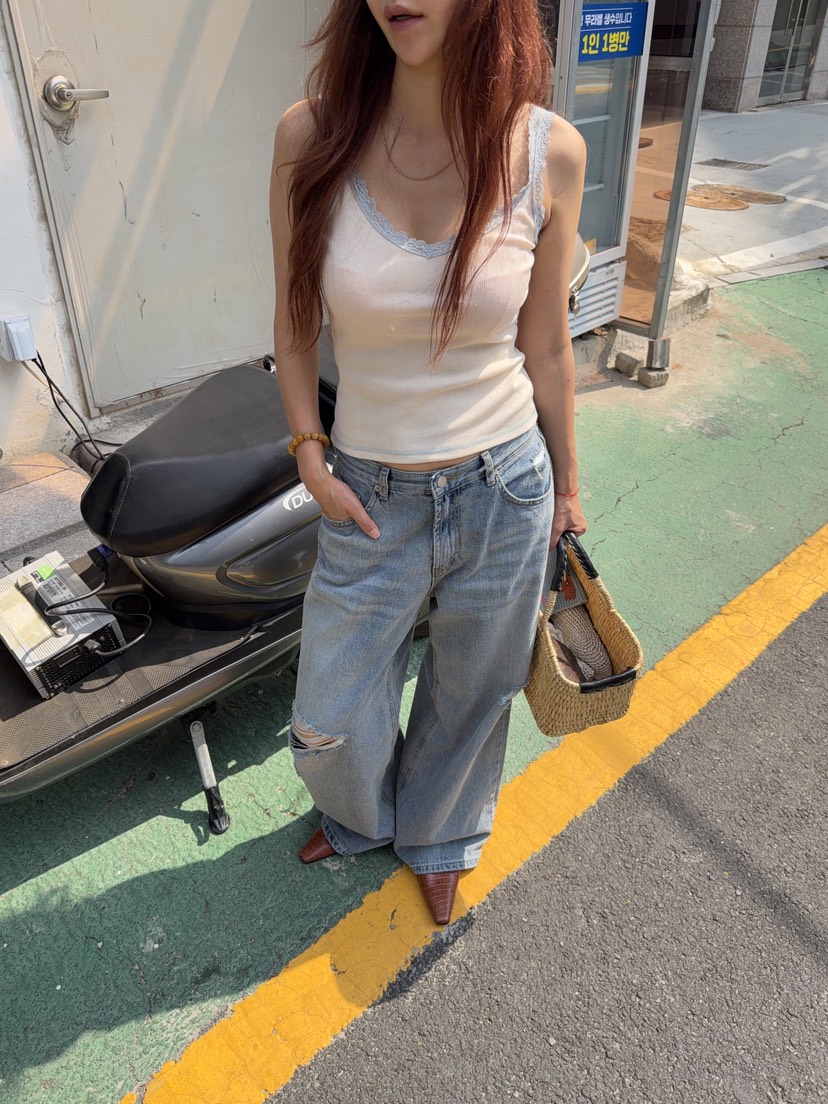 SUNDER MARKET韓國代購女裝新款熱賣真品休閑時尚吊帶背心SUNDER MARKET吊帶/背心