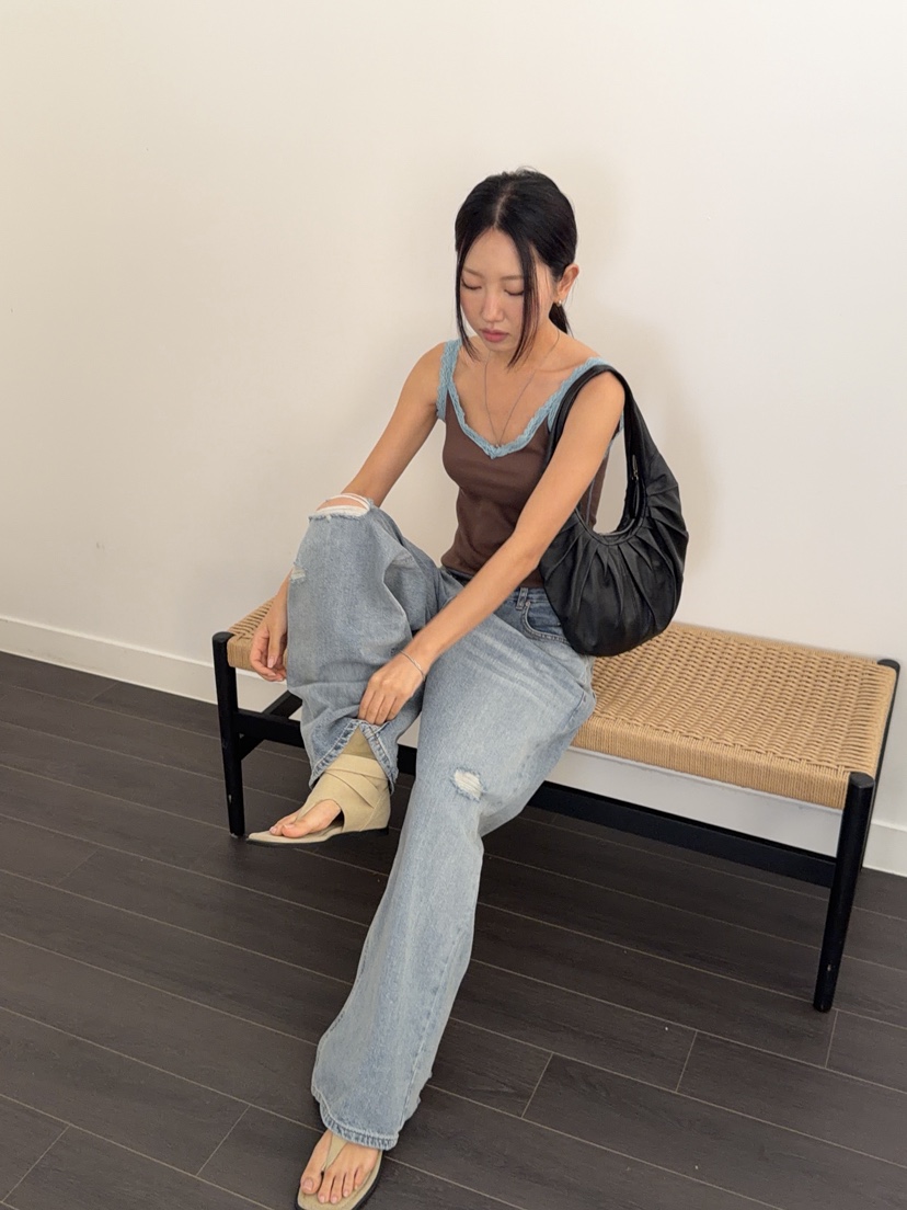 SUNDER MARKET韓國代購女裝新款熱賣真品休閑時尚吊帶背心SUNDER MARKET吊帶/背心