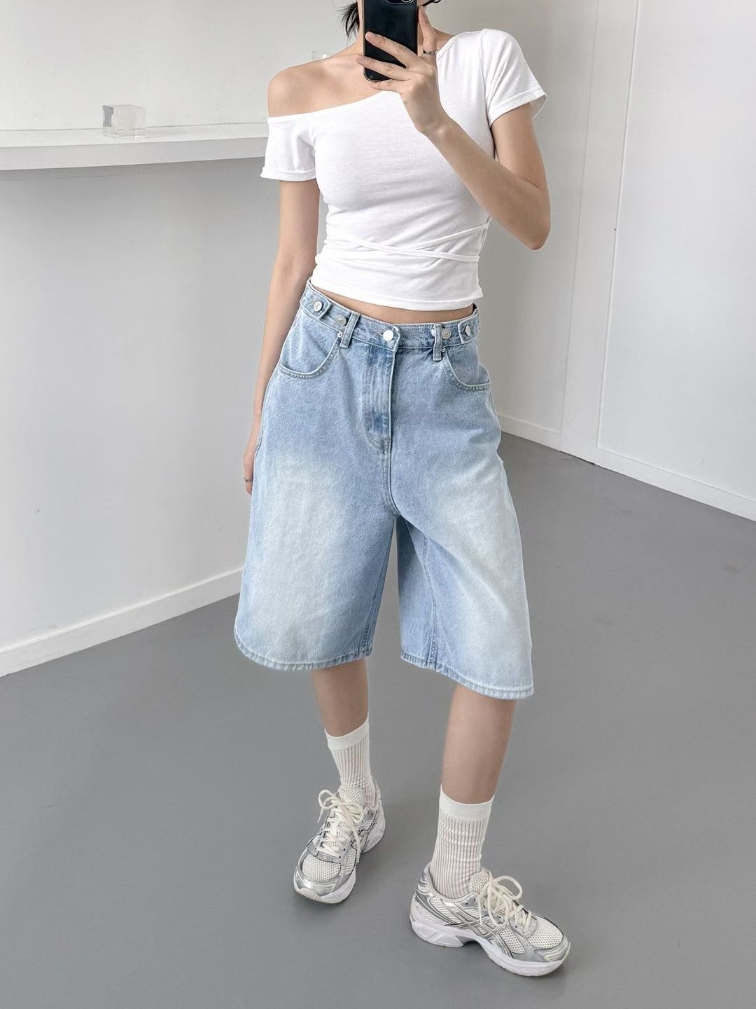 DOUBLEM韓國直郵女士新品休閑人氣職業熱賣真品時尚推薦短褲DOUBLEM短褲