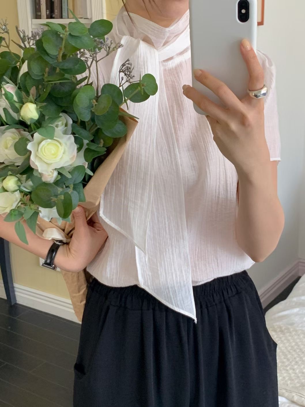 CIRCLE-써클-T東大門代購女士新款職業人氣休閑襯衫蕾絲衫CIRCLE襯衫/蕾絲衫