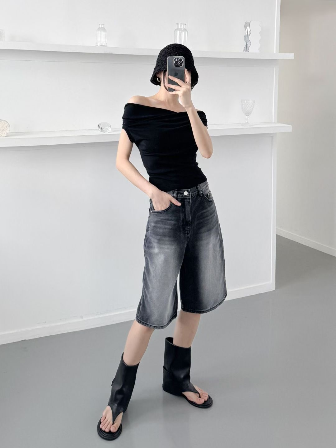 DOUBLEM東大門代購女士新款時尚職業熱賣推薦人氣真品短褲DOUBLEM短褲