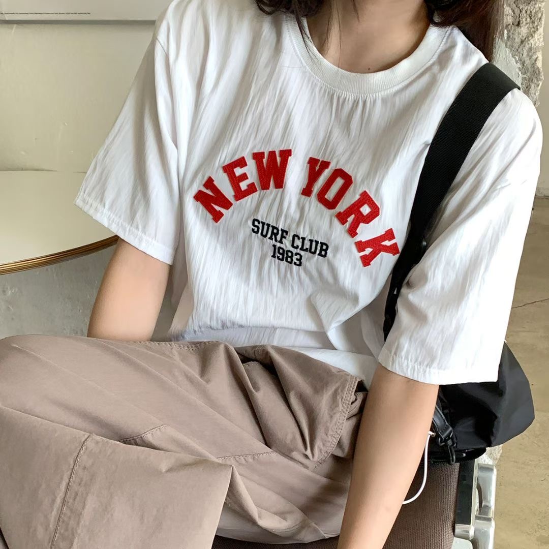 DKS08韓國直郵女裝新品人氣熱賣時尚真品職業休閑26春夏T恤DKS08T恤