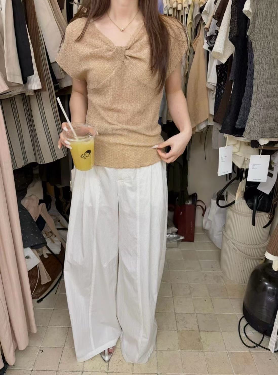 ANGE韓國代購女士新款熱賣人氣26春夏時尚真品推薦針織衫ANGE針織衫圖色4