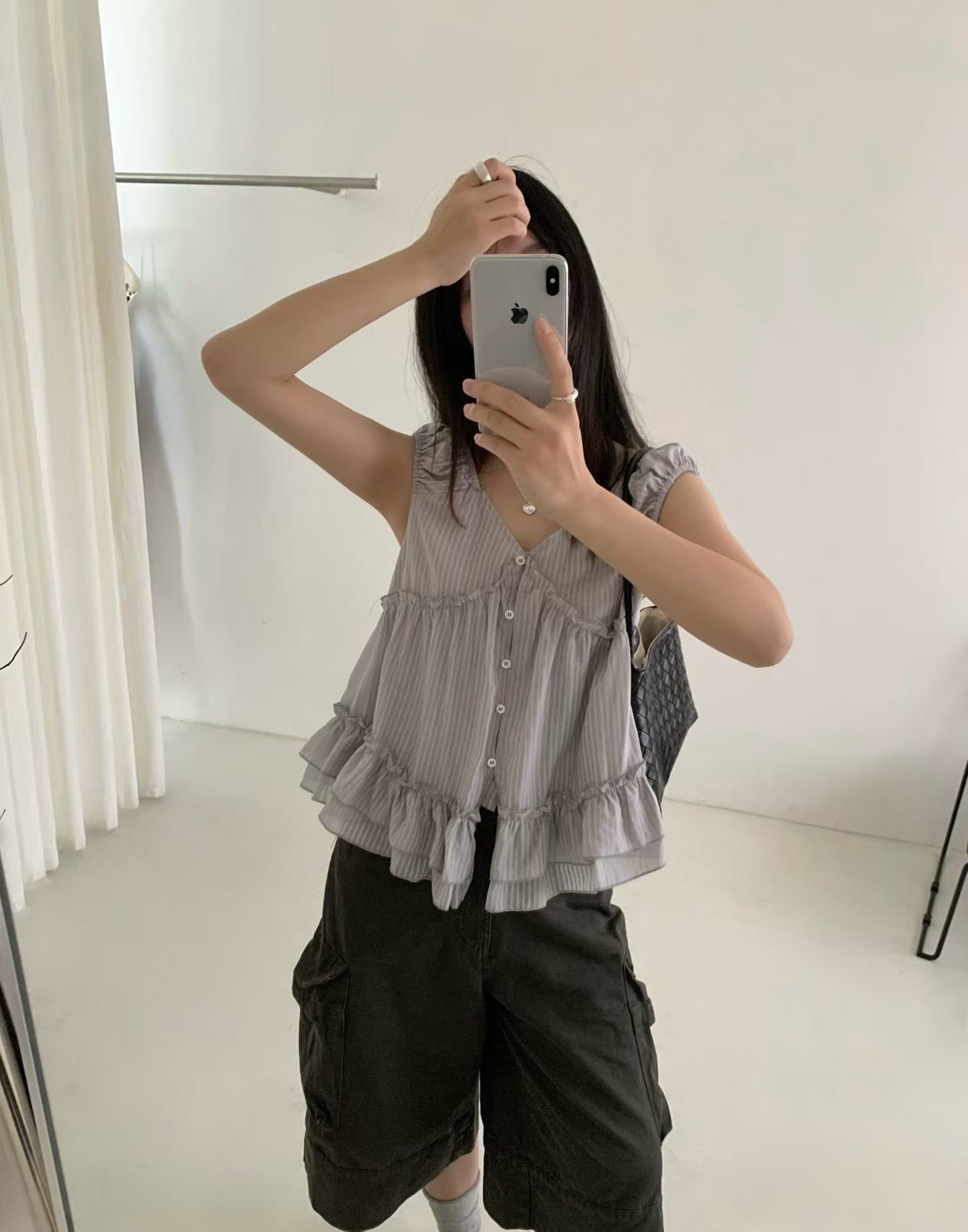 ANGE東大門直郵女裝新品職業休閑26春夏人氣時尚襯衫蕾絲衫ANGE襯衫/蕾絲衫圖色2