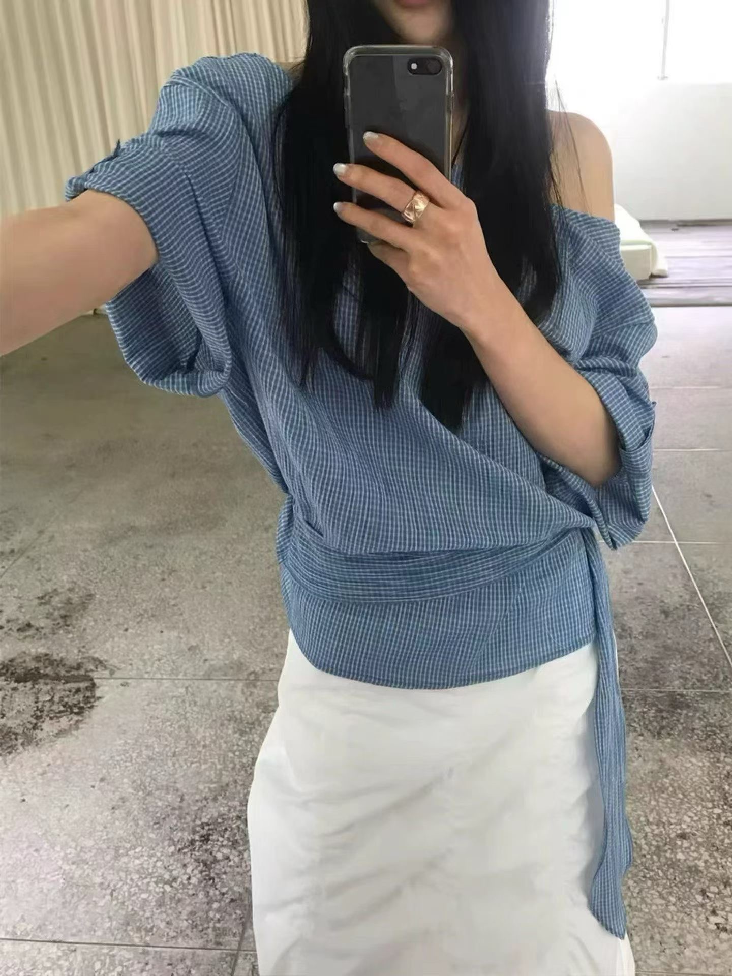 ANGE東大門實拍女士新款時尚真品人氣推薦熱賣襯衫蕾絲衫ANGE襯衫/蕾絲衫圖色1