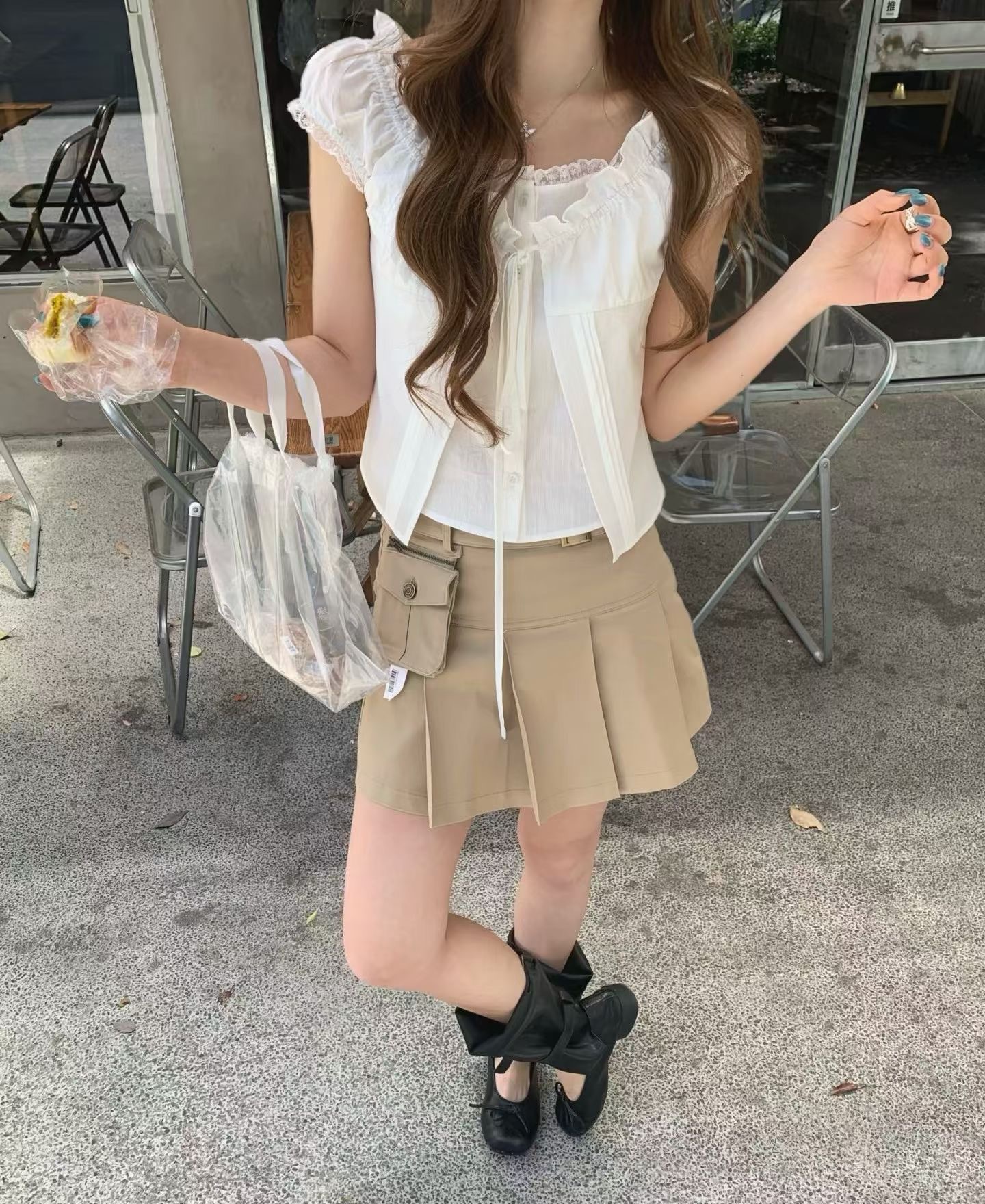 ANGE韓國代購女士新款推薦時尚人氣26春夏熱賣襯衫蕾絲衫ANGE襯衫/蕾絲衫