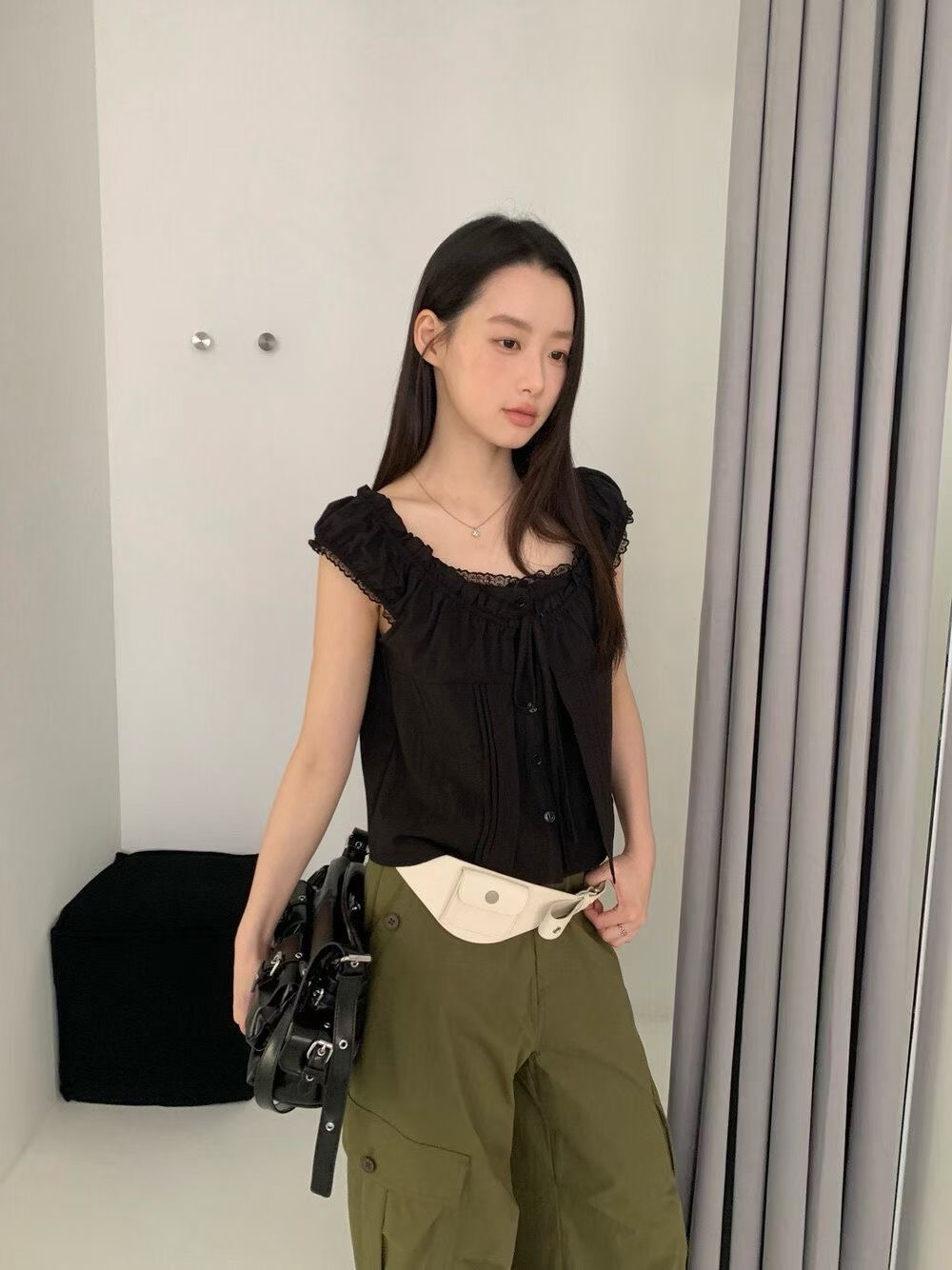 ANGE韓國代購女士新款推薦時尚人氣26春夏熱賣襯衫蕾絲衫ANGE襯衫/蕾絲衫