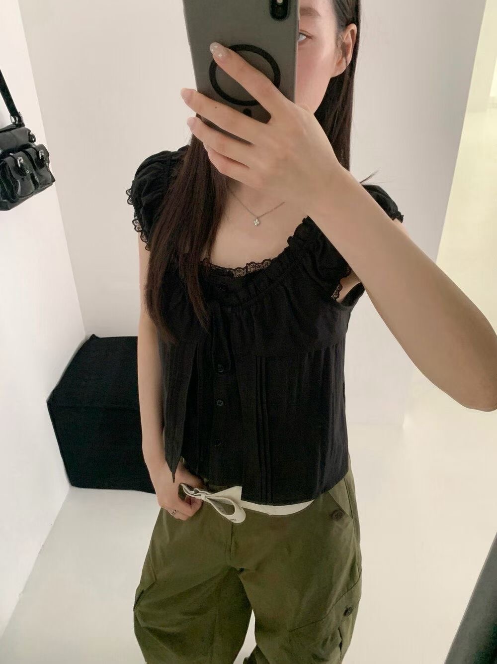 ANGE韓國代購女士新款推薦時尚人氣26春夏熱賣襯衫蕾絲衫ANGE襯衫/蕾絲衫圖色2