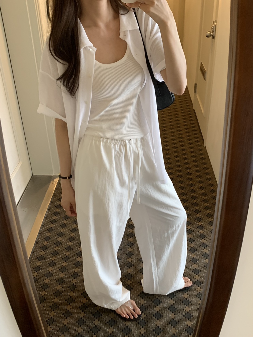 NOTICE韓國直郵女士新品26夏季時尚人氣熱賣休閑休閑褲條紋NOTICE休閑褲