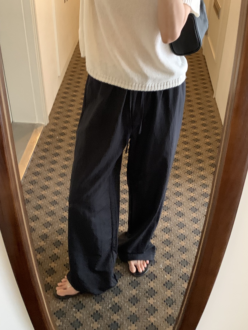 NOTICE韓國直郵女士新品26夏季時尚人氣熱賣休閑休閑褲條紋NOTICE休閑褲