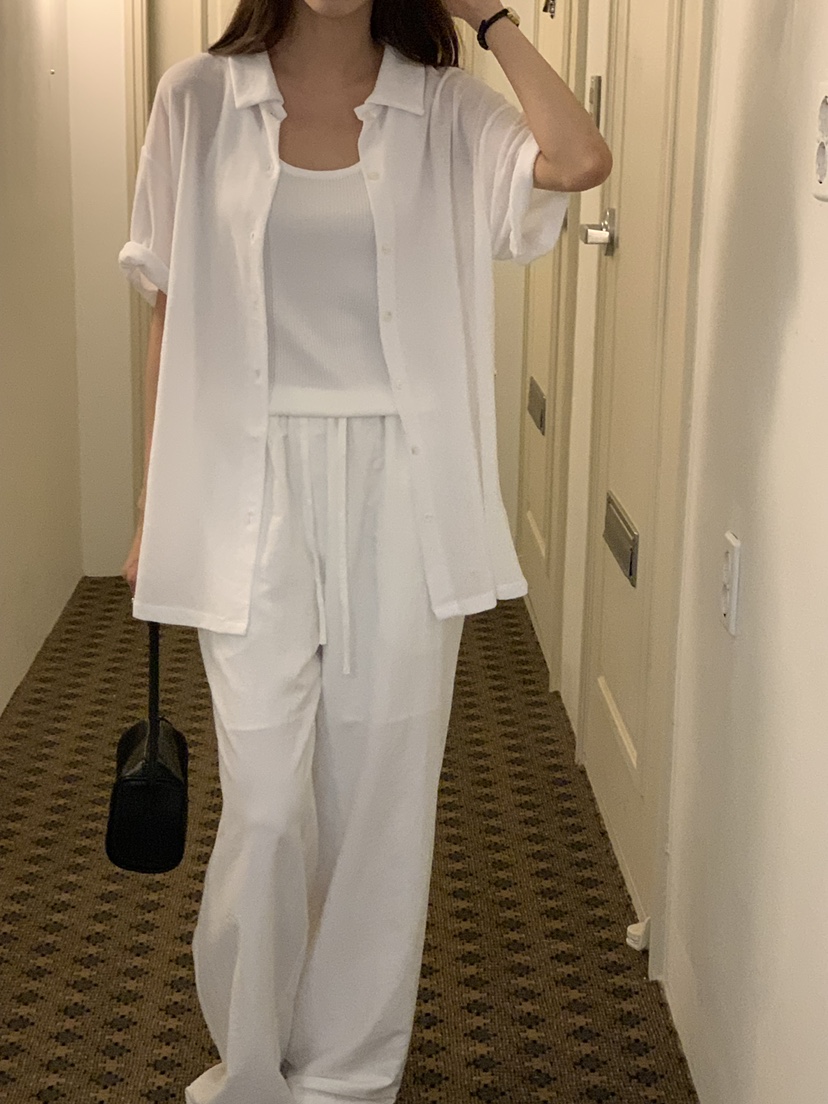 NOTICE韓國直郵女士新品26夏季時尚人氣熱賣休閑休閑褲條紋NOTICE休閑褲