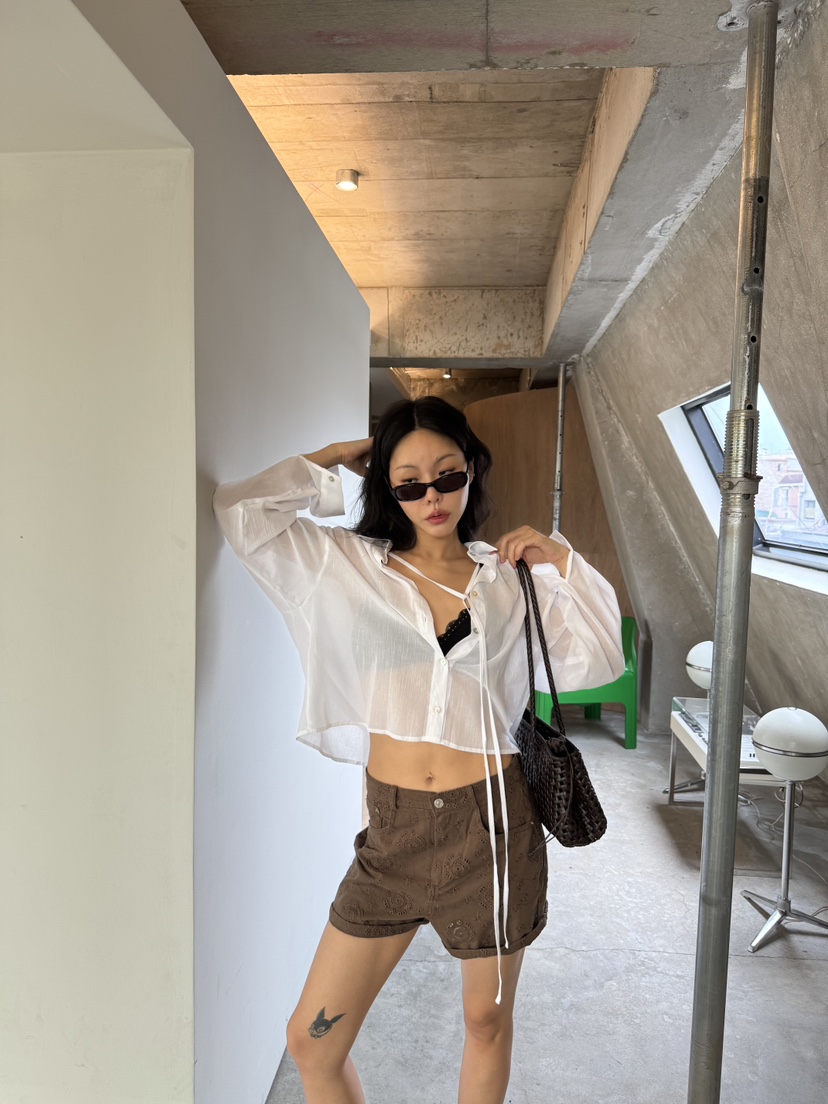 LIMLIMLIM東大門實拍女士新品時尚人氣26夏季推薦襯衫蕾絲衫LIM LIM LIM襯衫/蕾絲衫