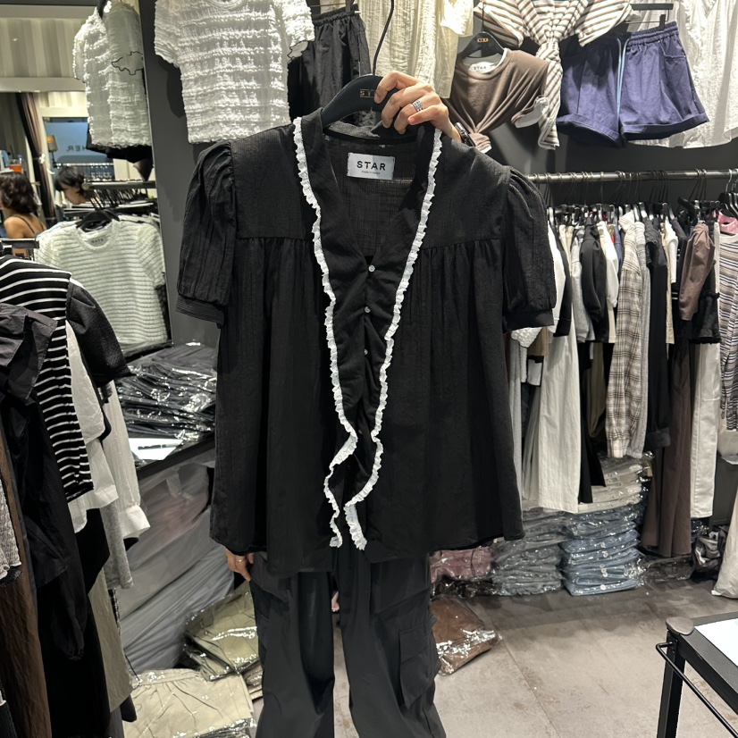 STAR-L東大門直郵女士新品熱賣時尚真品休閑推薦襯衫蕾絲衫STAR-L襯衫/蕾絲衫圖色2