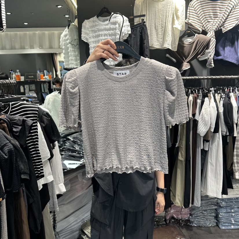 STAR-L韓國直郵女裝新品推薦休閑熱賣時尚26夏季真品T恤STAR-LT恤圖色2