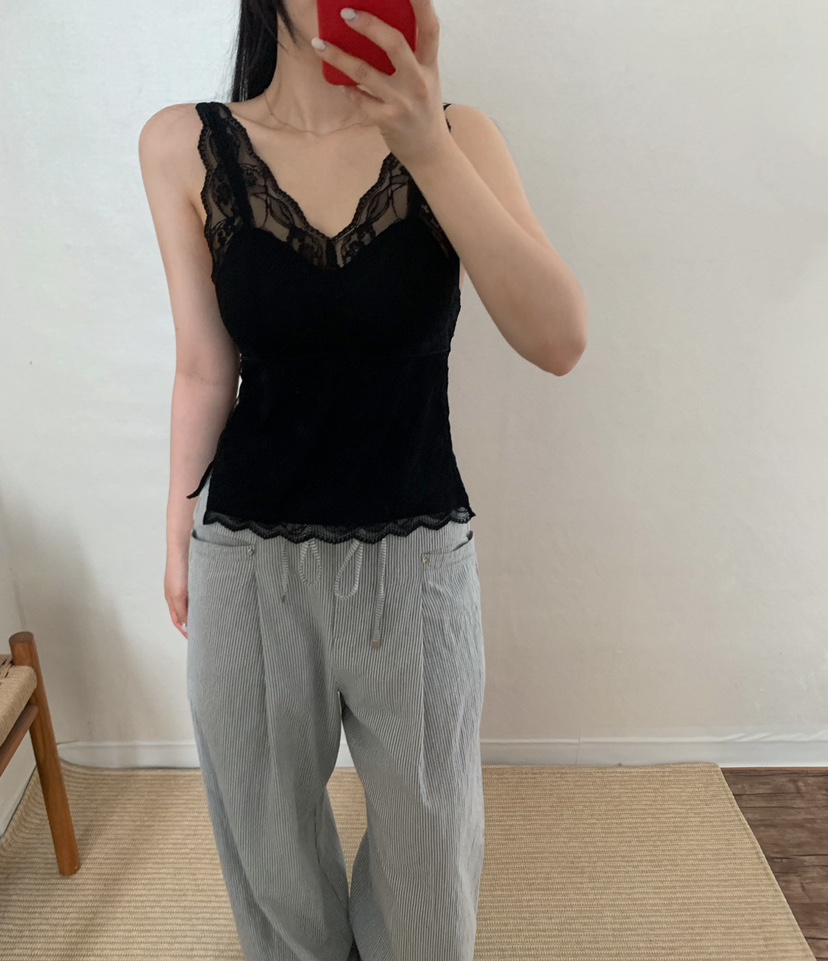TWENTY FOUR SEVEN24-7韓國代購女士新品熱賣吊帶背心蕾絲無袖TEWNTY FOUR SEVEN24-7吊帶/背心