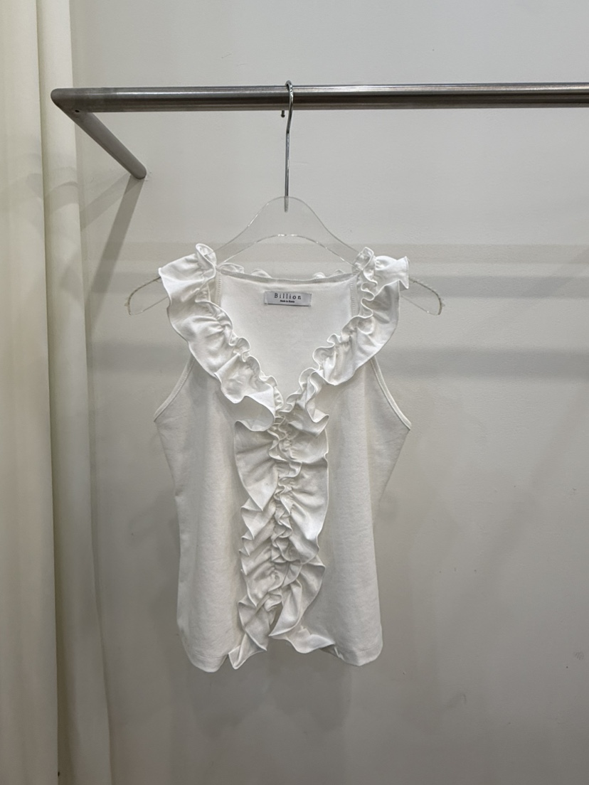 BILLION-L東大門直郵女士新品人氣熱賣吊帶背心荷葉邊無袖BILLION-L吊帶/背心圖色1