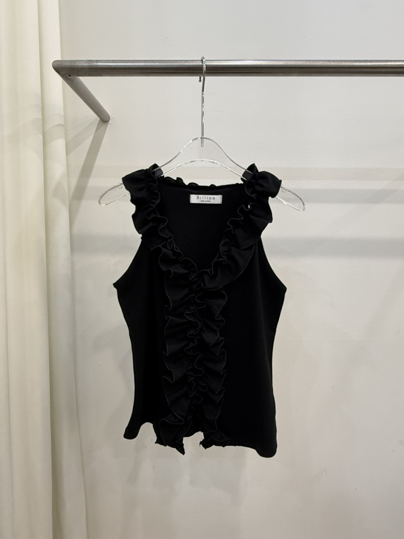 BILLION-L東大門直郵女士新品人氣熱賣吊帶背心荷葉邊無袖BILLION-L吊帶/背心圖色3