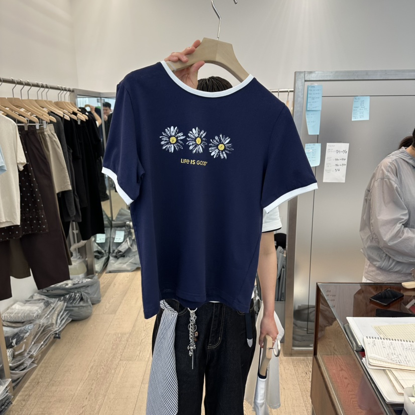 LTMS韓國直郵女裝新款時尚推薦26夏季人氣真品休閑熱賣T恤LTMST恤圖色2