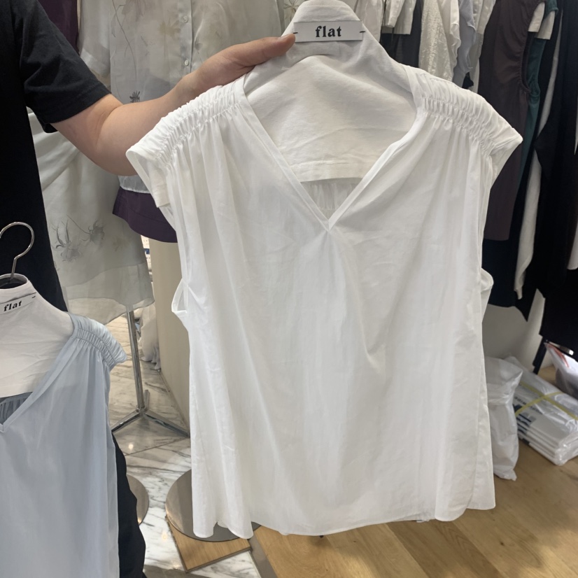 FLAT韓國代購女士新品時尚真品26夏季推薦熱賣襯衫蕾絲衫FLAT襯衫/蕾絲衫圖色2
