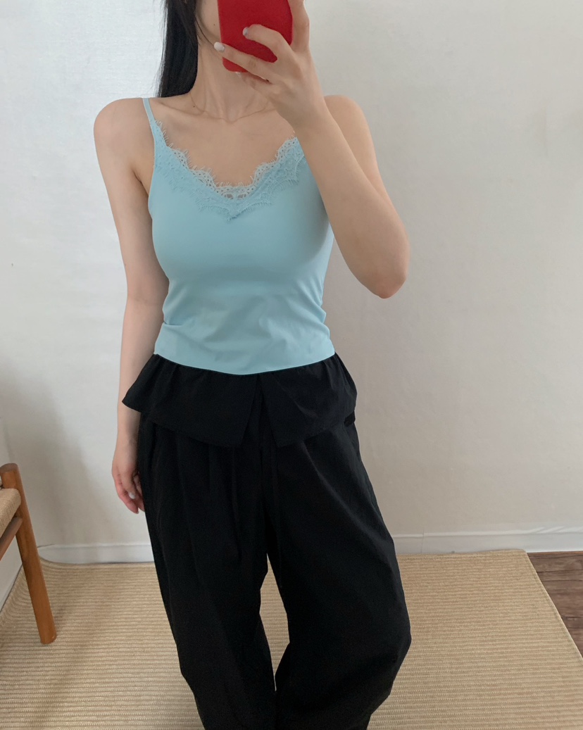 TWENTY FOUR SEVEN24-7東大門代購女裝新品時尚吊帶背心蕾絲無袖TEWNTY FOUR SEVEN24-7吊帶/背心