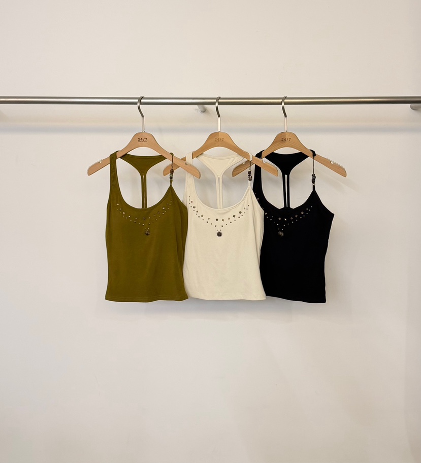 TWENTY FOUR SEVEN24-7韓國代購女裝新款時尚吊帶背心無袖TEWNTY FOUR SEVEN24-7吊帶/背心