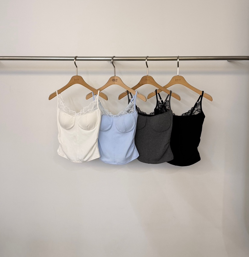TWENTY FOUR SEVEN24-7韓國代購女裝新款真品吊帶背心蕾絲無袖TEWNTY FOUR SEVEN24-7吊帶/背心