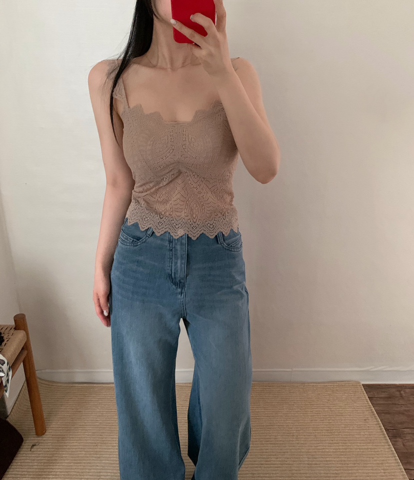 TWENTY FOUR SEVEN24-7韓國直郵女裝新款休閑吊帶背心蕾絲無袖TEWNTY FOUR SEVEN24-7吊帶/背心