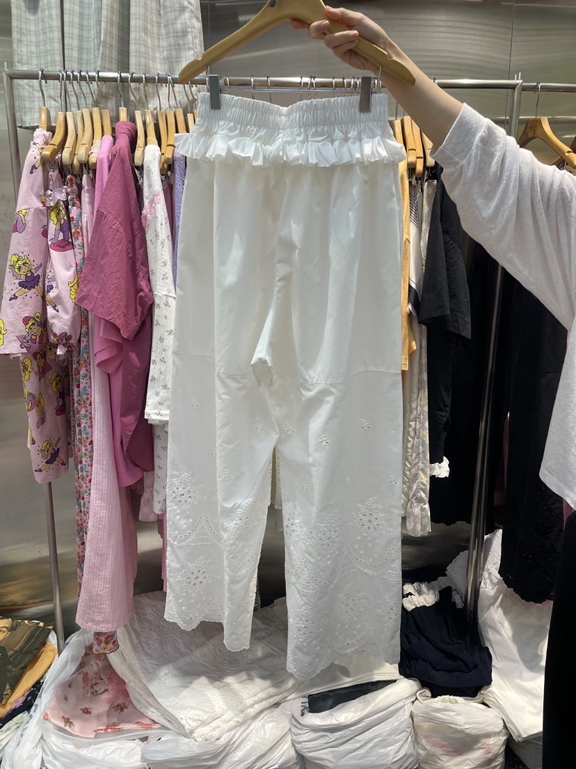 MENDL S韓國直郵女裝新品推薦熱賣26夏季人氣休閑褲褶邊MENDL S休閑褲