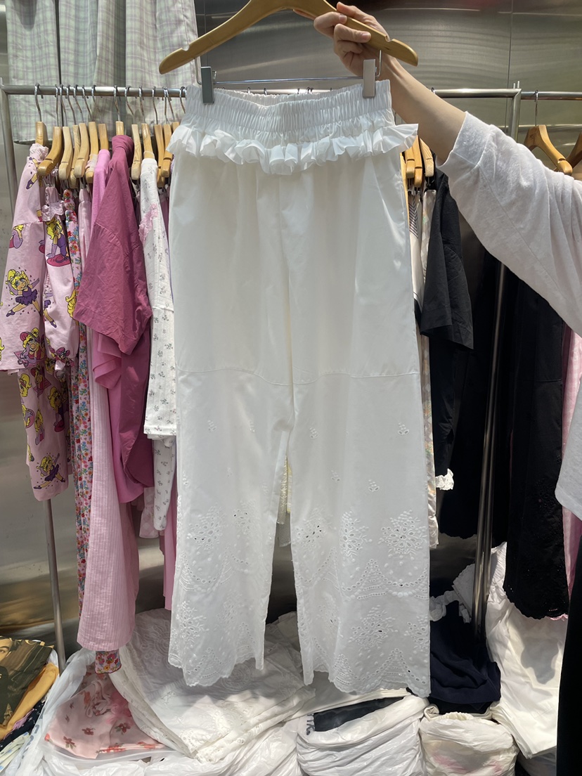 MENDL S韓國直郵女裝新品推薦熱賣26夏季人氣休閑褲褶邊MENDL S休閑褲圖色1