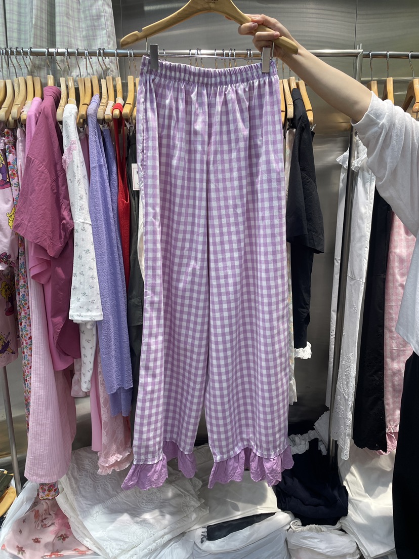 MENDL S韓國直郵女裝新品推薦真品熱賣休閑26夏季休閑褲格子MENDL S休閑褲圖色2
