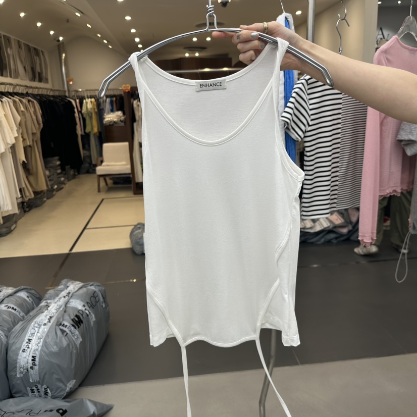 ENHANCE韓國代購女裝新款推薦休閑熱賣時尚26夏季吊帶背心無袖ENHANCE/HOPESMORE吊帶/背心圖色1
