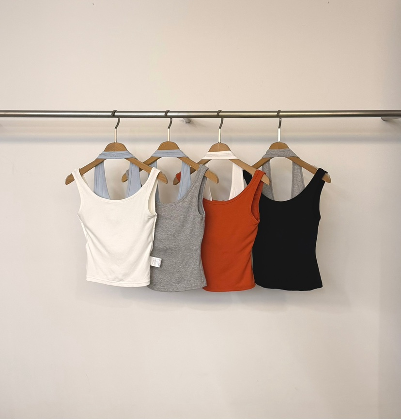 TWENTY FOUR SEVEN24-7東大門代購女裝新品26夏季吊帶背心假兩件TEWNTY FOUR SEVEN24-7吊帶/背心