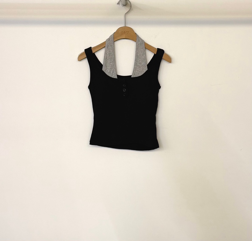 TWENTY FOUR SEVEN24-7東大門代購女裝新品26夏季吊帶背心假兩件TEWNTY FOUR SEVEN24-7吊帶/背心圖色2