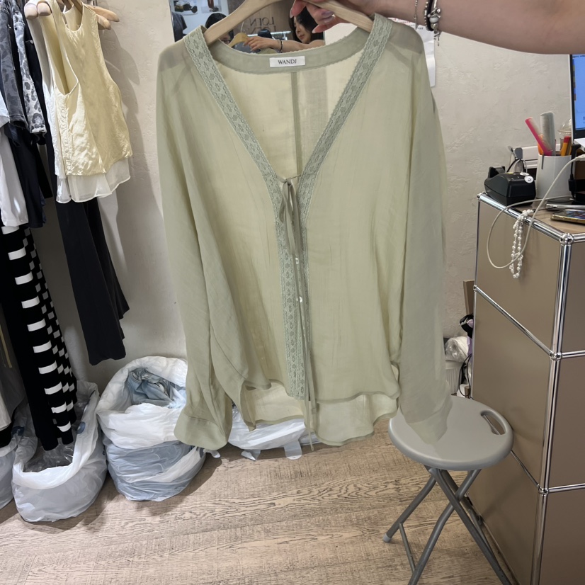 W AND J東大門直郵女裝新款真品人氣休閑26夏季襯衫蕾絲衫W AND J襯衫/蕾絲衫圖色3
